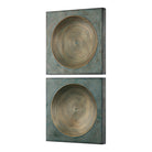Sybil Antique Gold Squares - Set of 2 by Uttermost