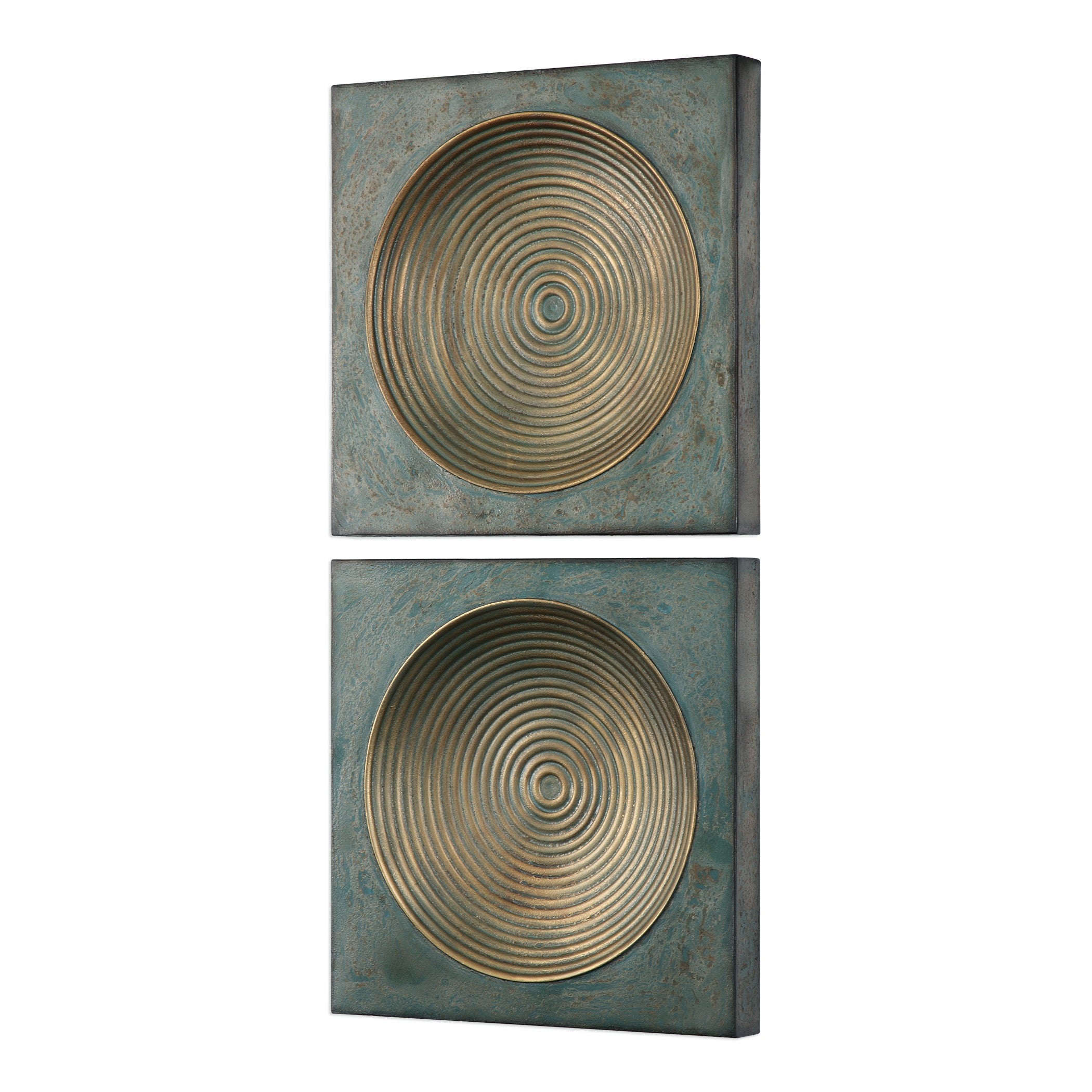 Sybil Antique Gold Squares - Set of 2 by Uttermost
