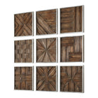 Bryndle Rustic Wooden Squares - Set of 9 by Uttermost