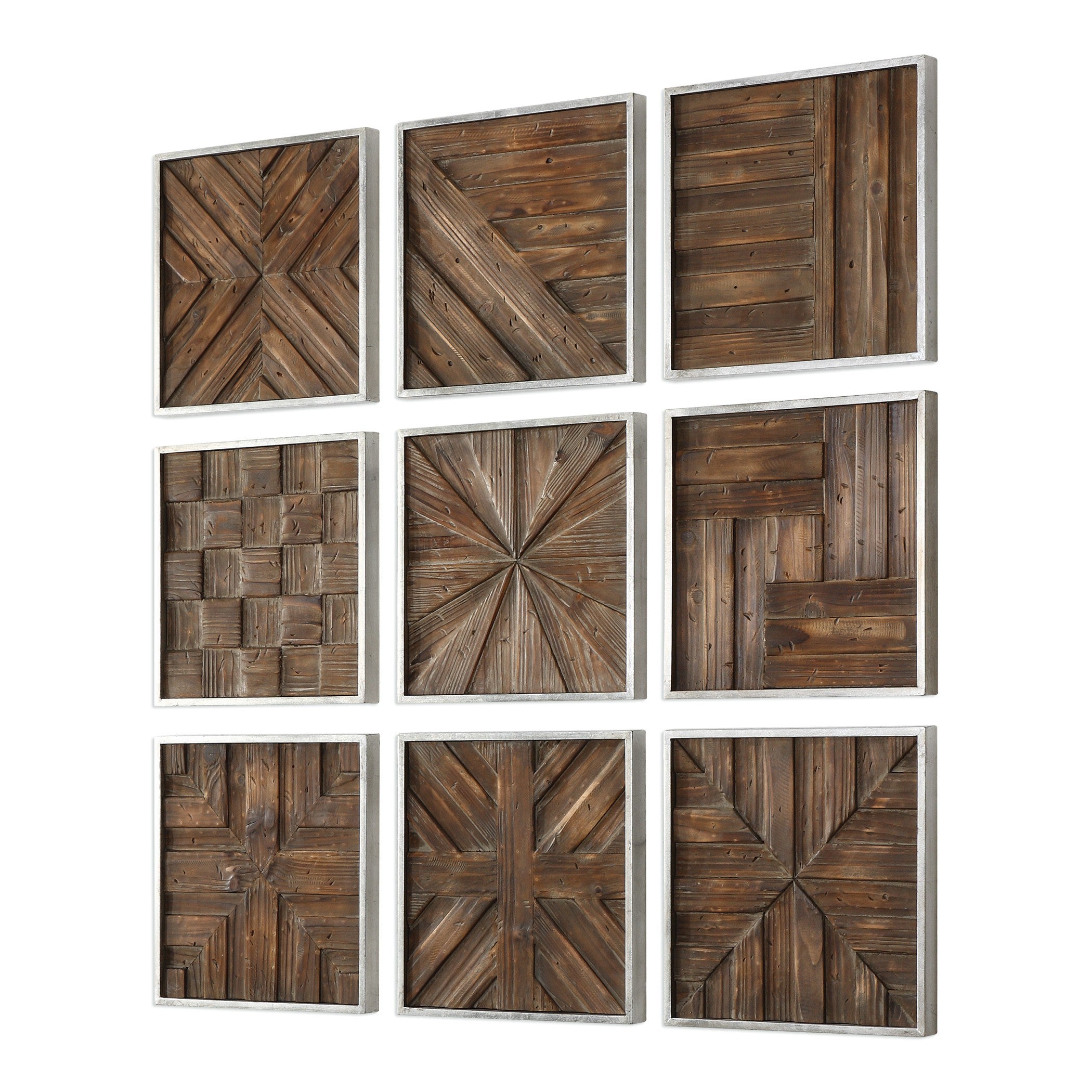 Bryndle Rustic Wooden Squares - Set of 9 by Uttermost