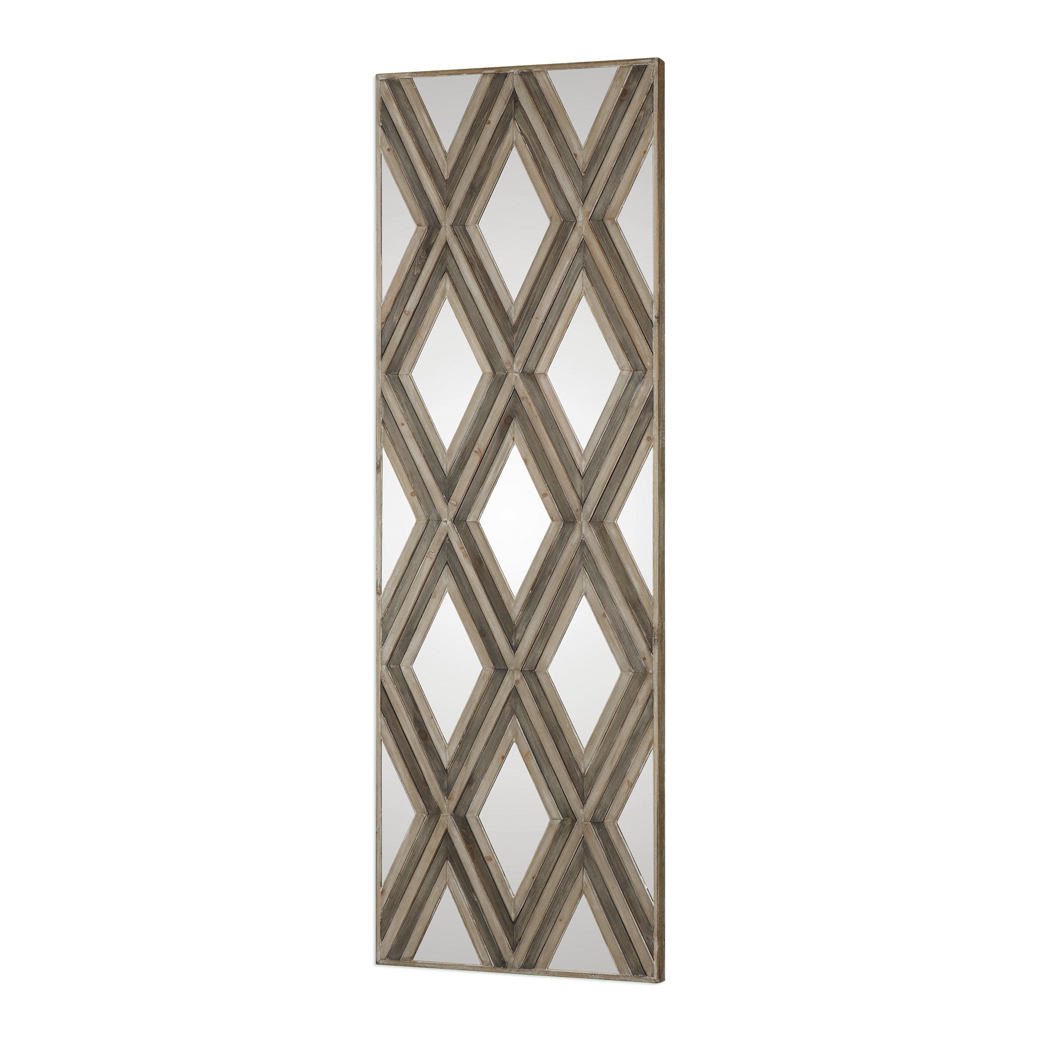 Tahira Geometric Argyle Pattern Wall Mirror by Uttermost