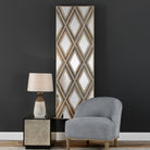 Tahira Geometric Argyle Pattern Wall Mirror by Uttermost