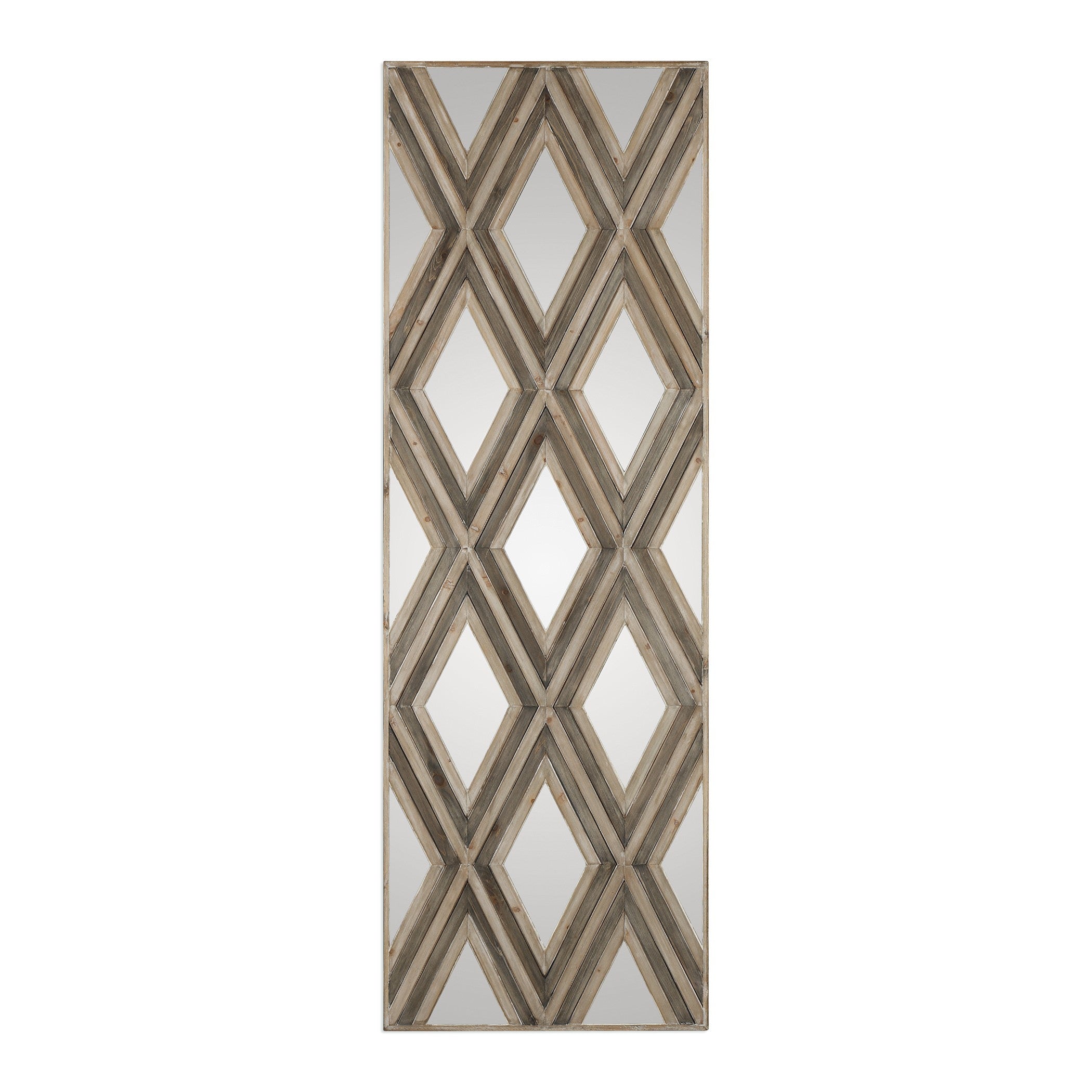 Tahira Geometric Argyle Pattern Wall Mirror by Uttermost