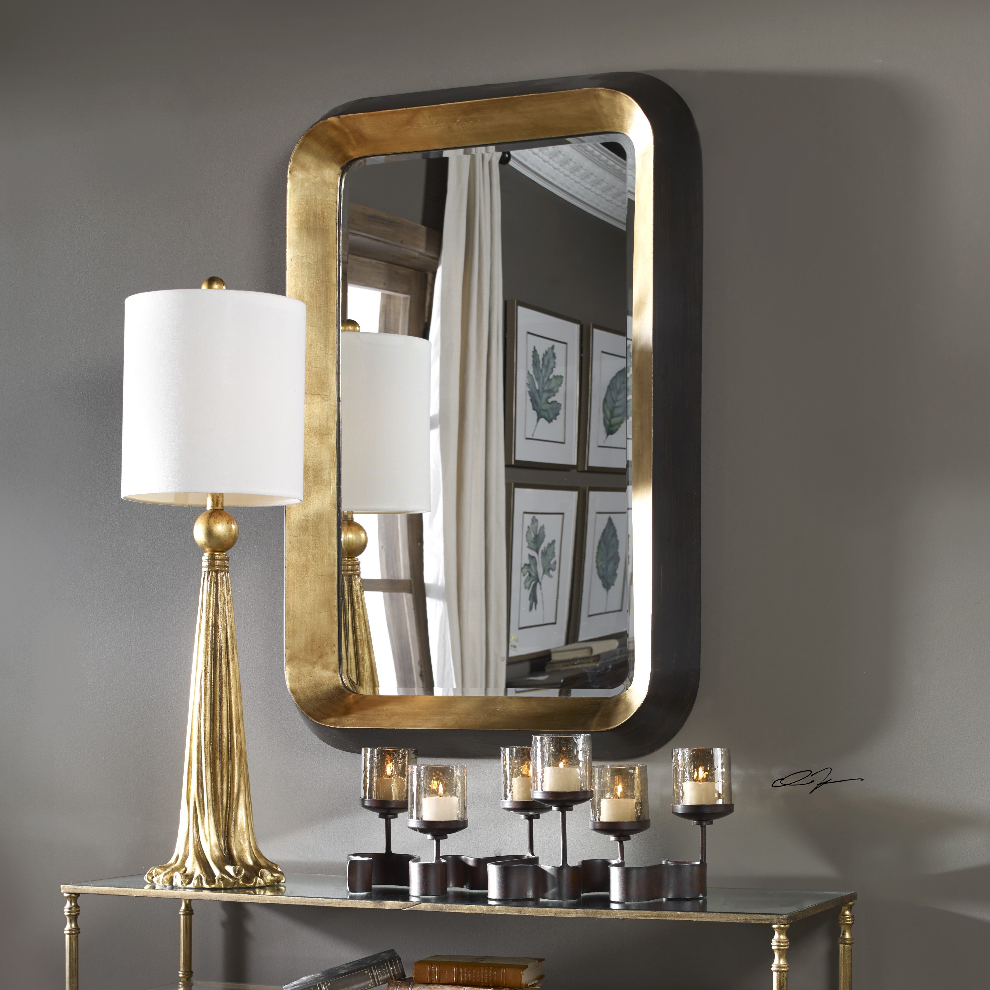 Niva Metallic Gold Wall Mirror by Uttermost