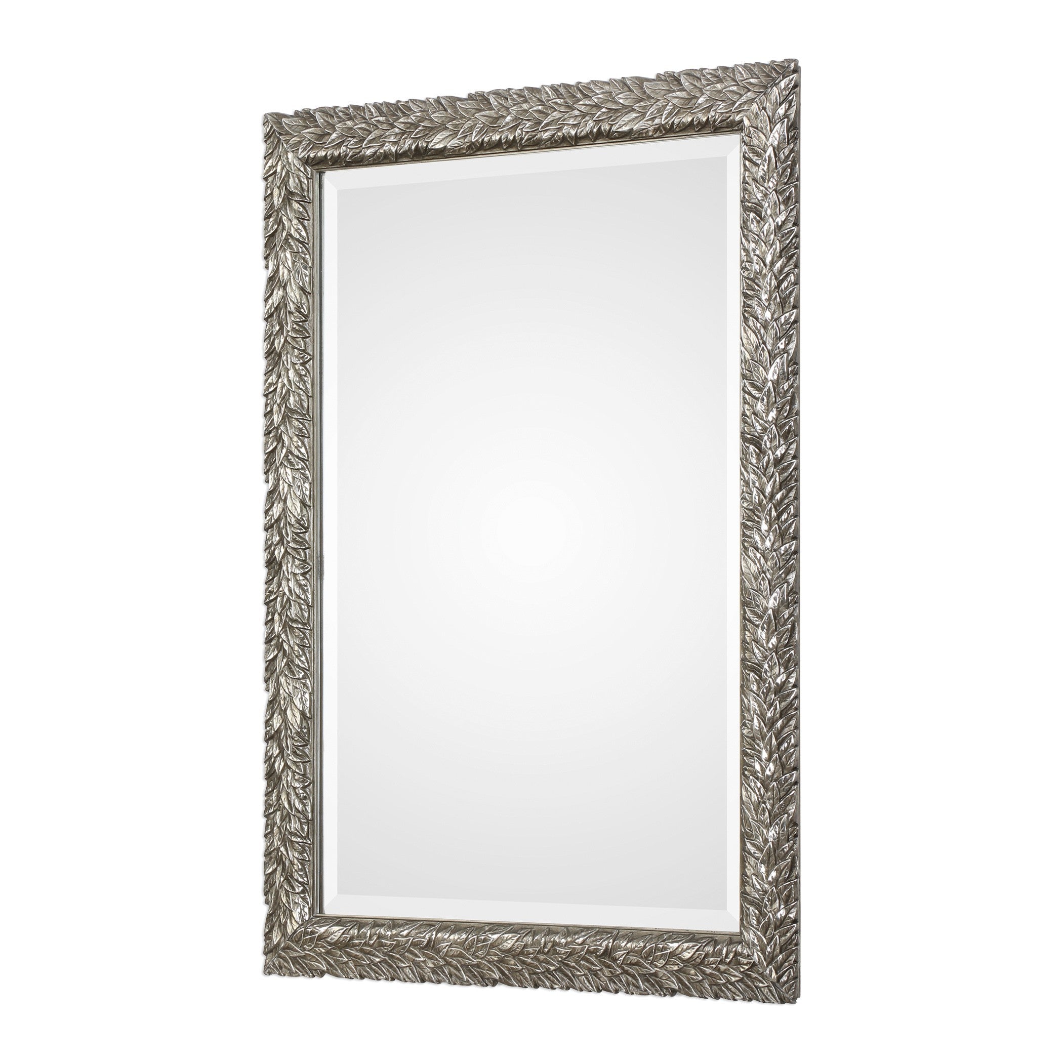 Evelina Silver Leaves Mirror by Uttermost