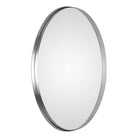 Pursley Brushed Nickel Oval Mirror by Uttermost