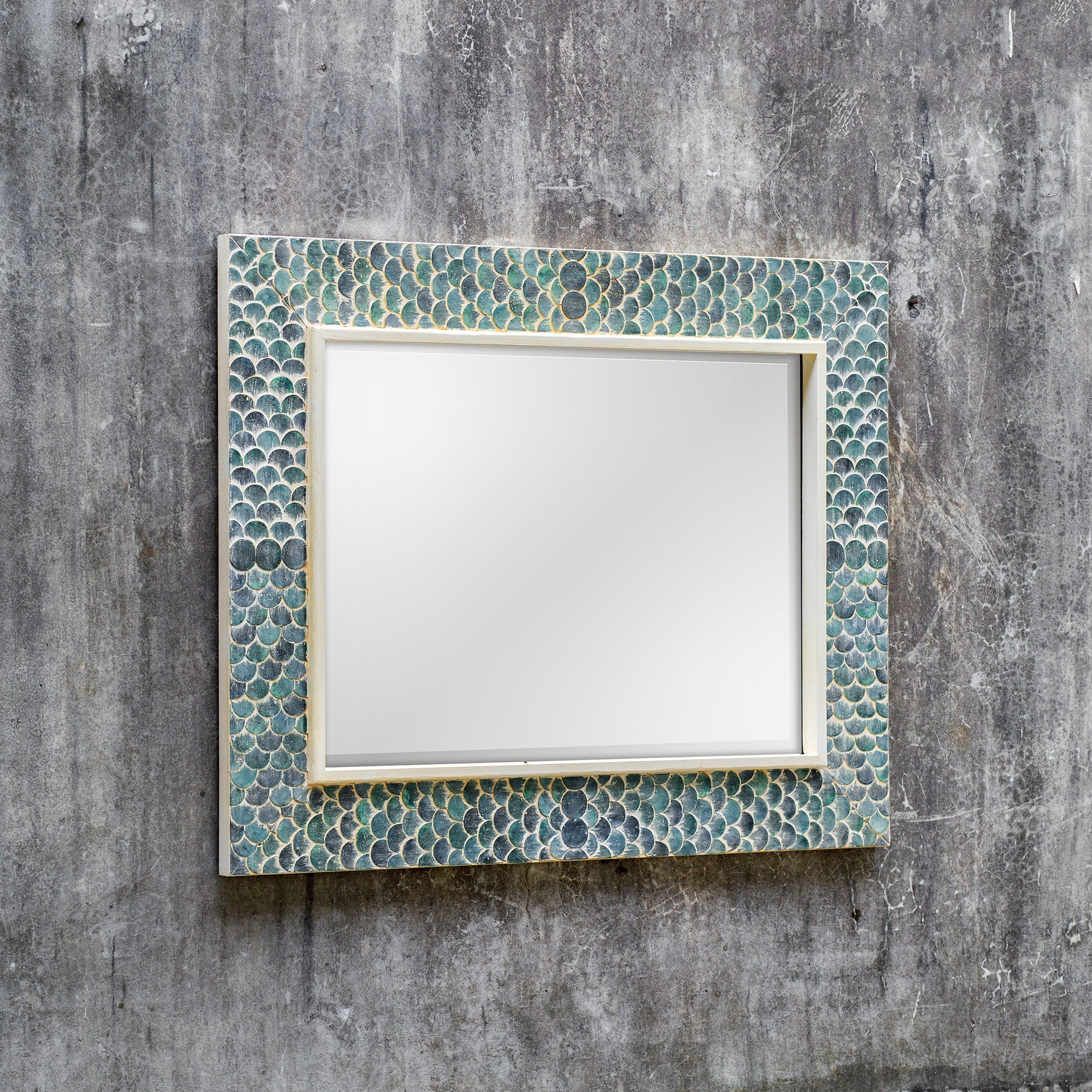 Makaria Coastal Blue Mirror by Uttermost