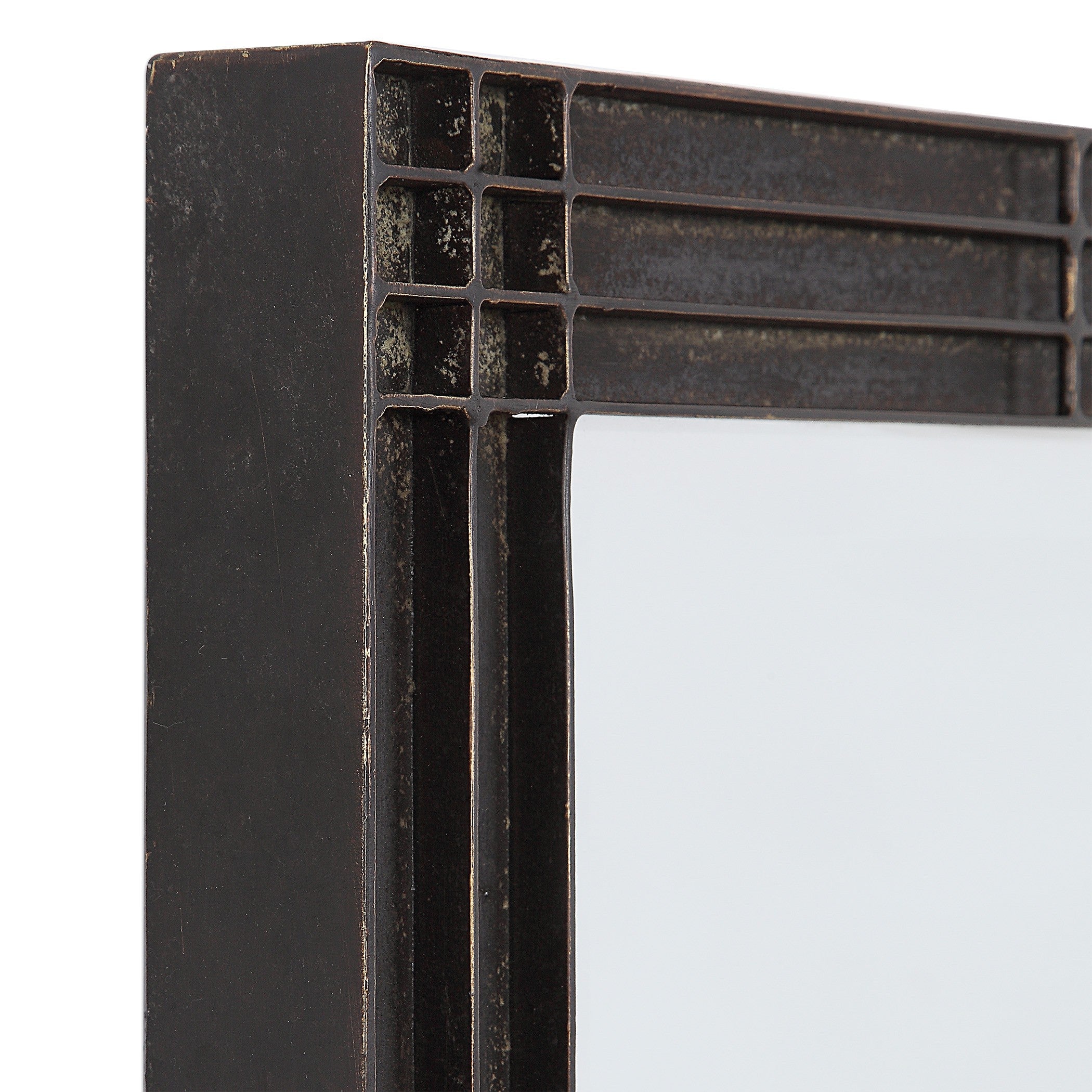 Gower Aged Black Vanity Mirror by Uttermost