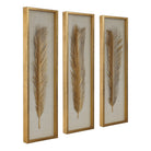 Palma Gold Leaf Shadow Box - Set of 3 by Uttermost