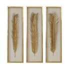 Palma Gold Leaf Shadow Box - Set of 3 by Uttermost