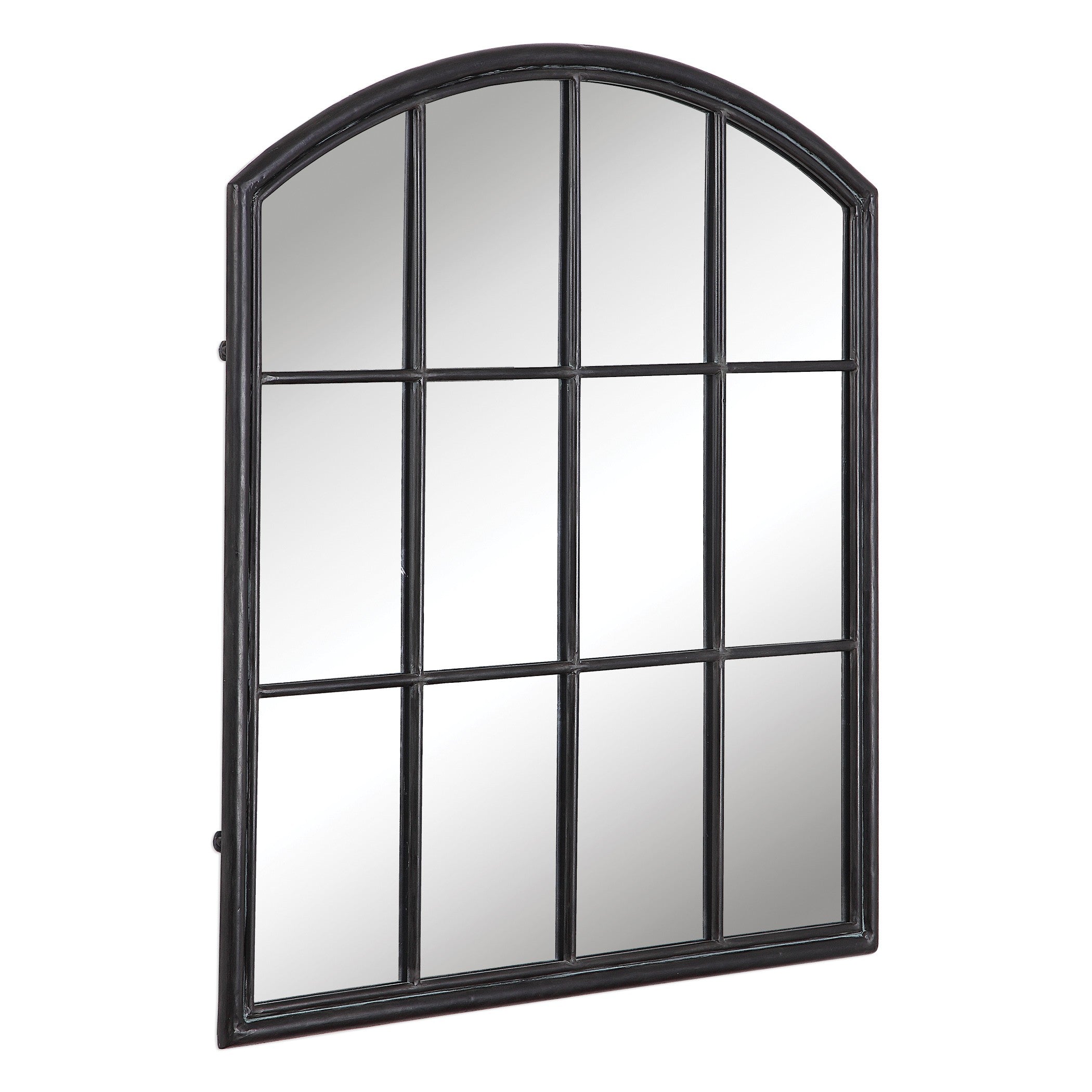 Lyda Aged Black Arch Mirror by Uttermost