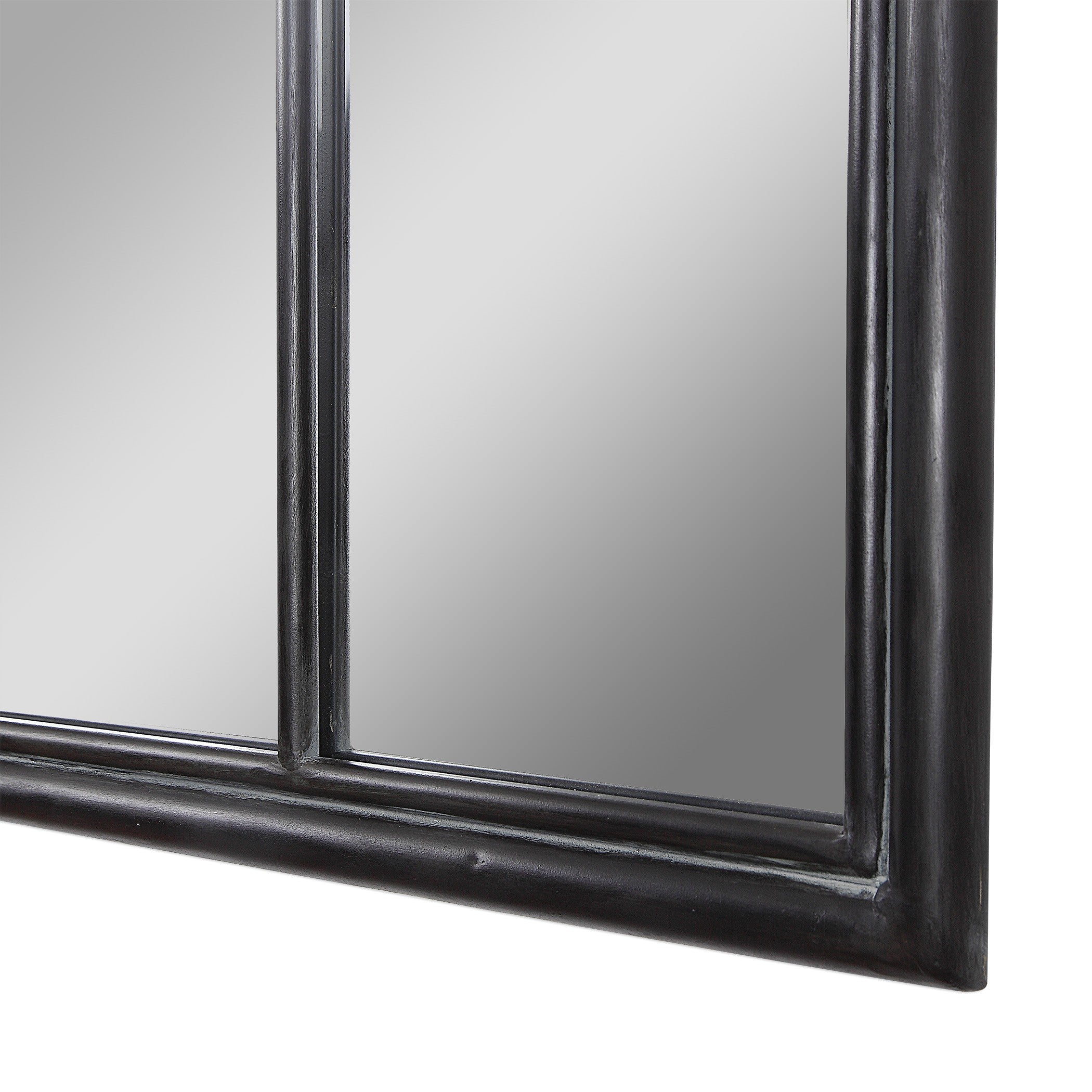 Lyda Aged Black Arch Mirror by Uttermost