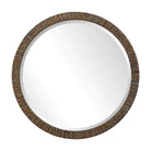 Wayde Gold Bark Round Mirror by Uttermost