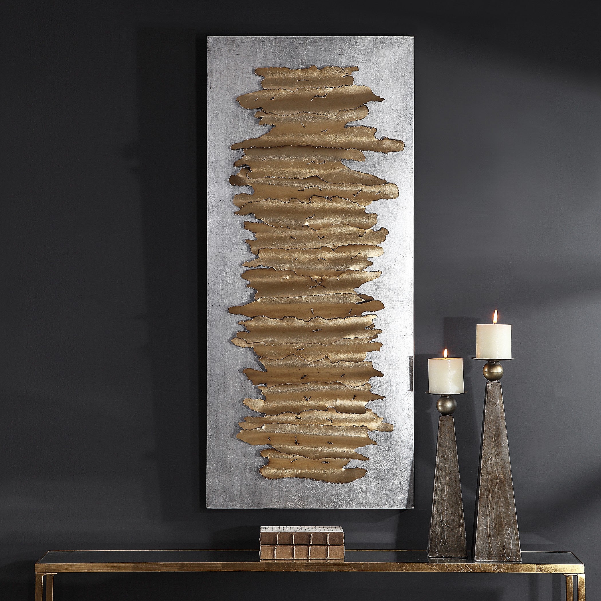 Lev Gold Metal Wall Decor by Uttermost
