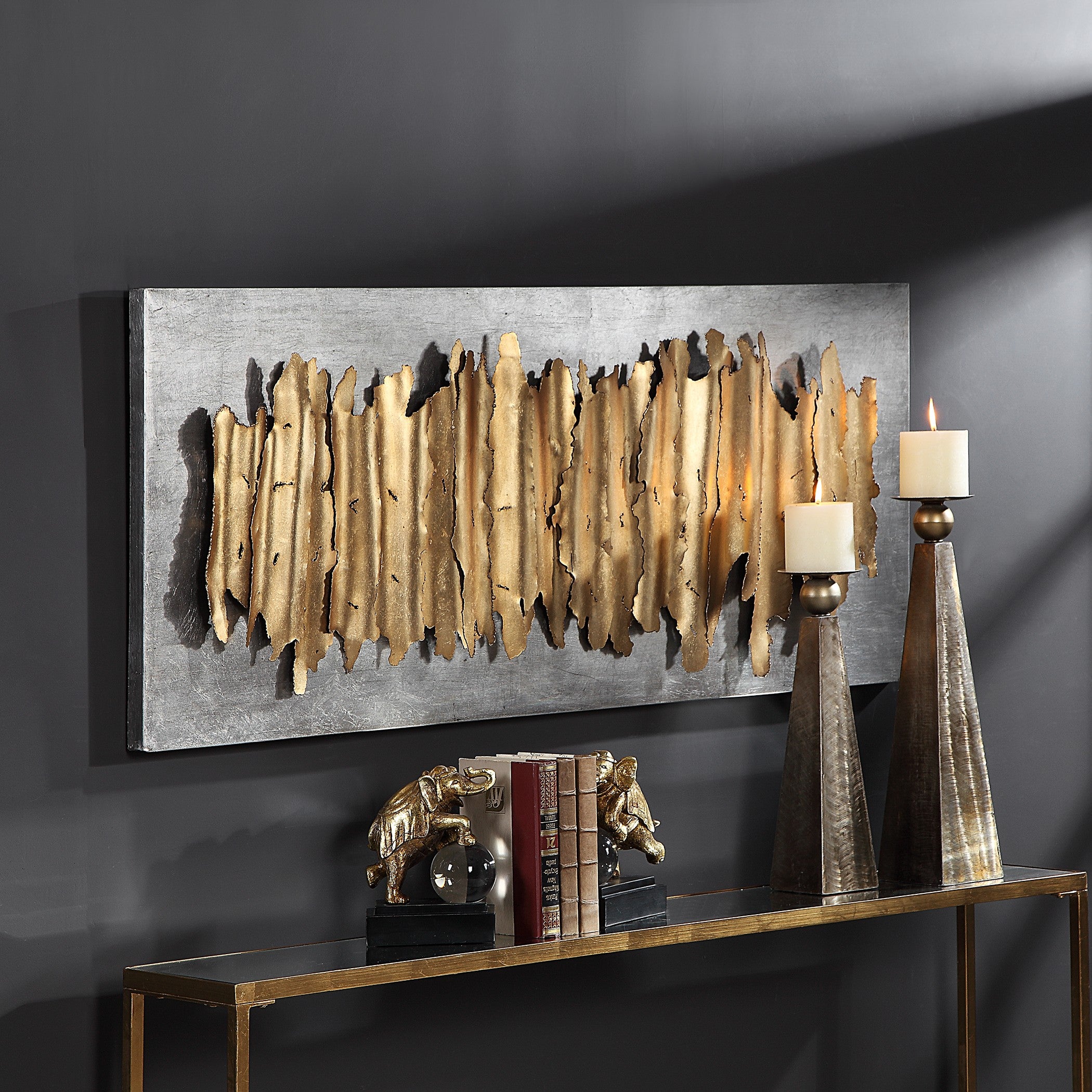 Lev Gold Metal Wall Decor by Uttermost