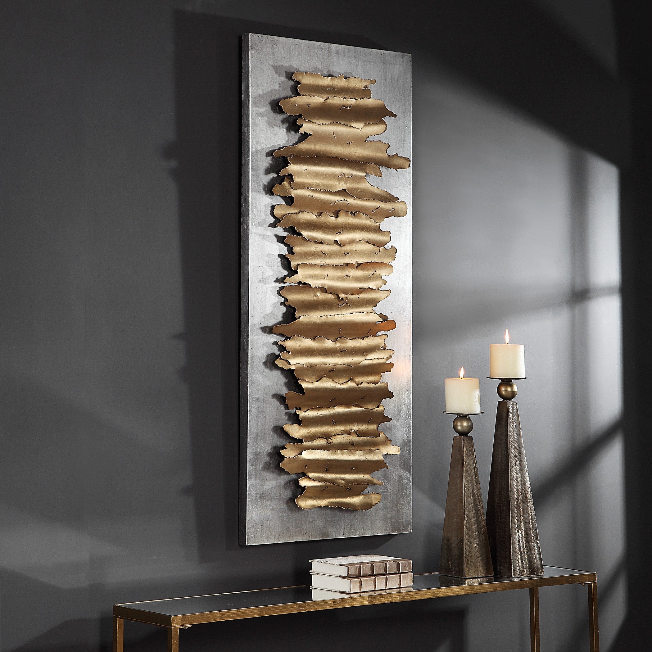 Lev Gold Metal Wall Decor by Uttermost