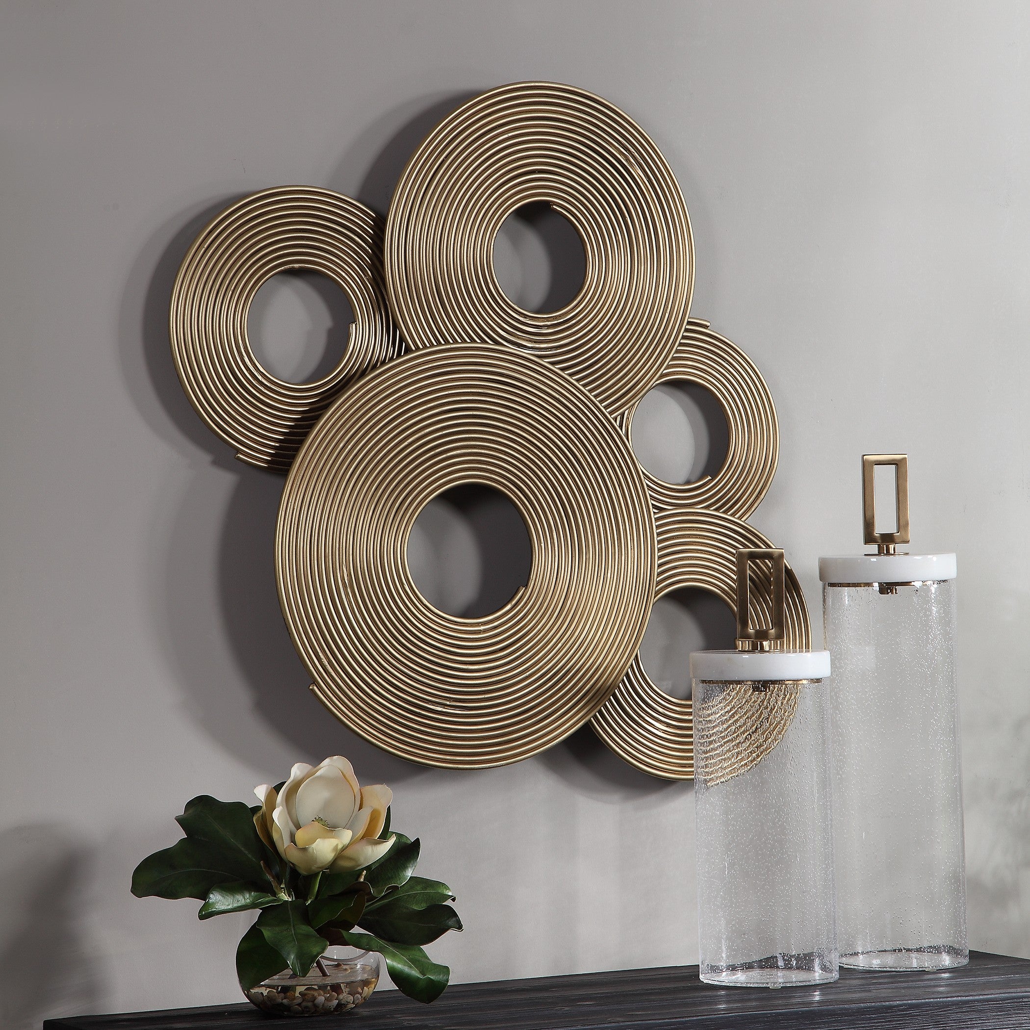 Ahmet Gold Rings Wall Decor by Uttermost