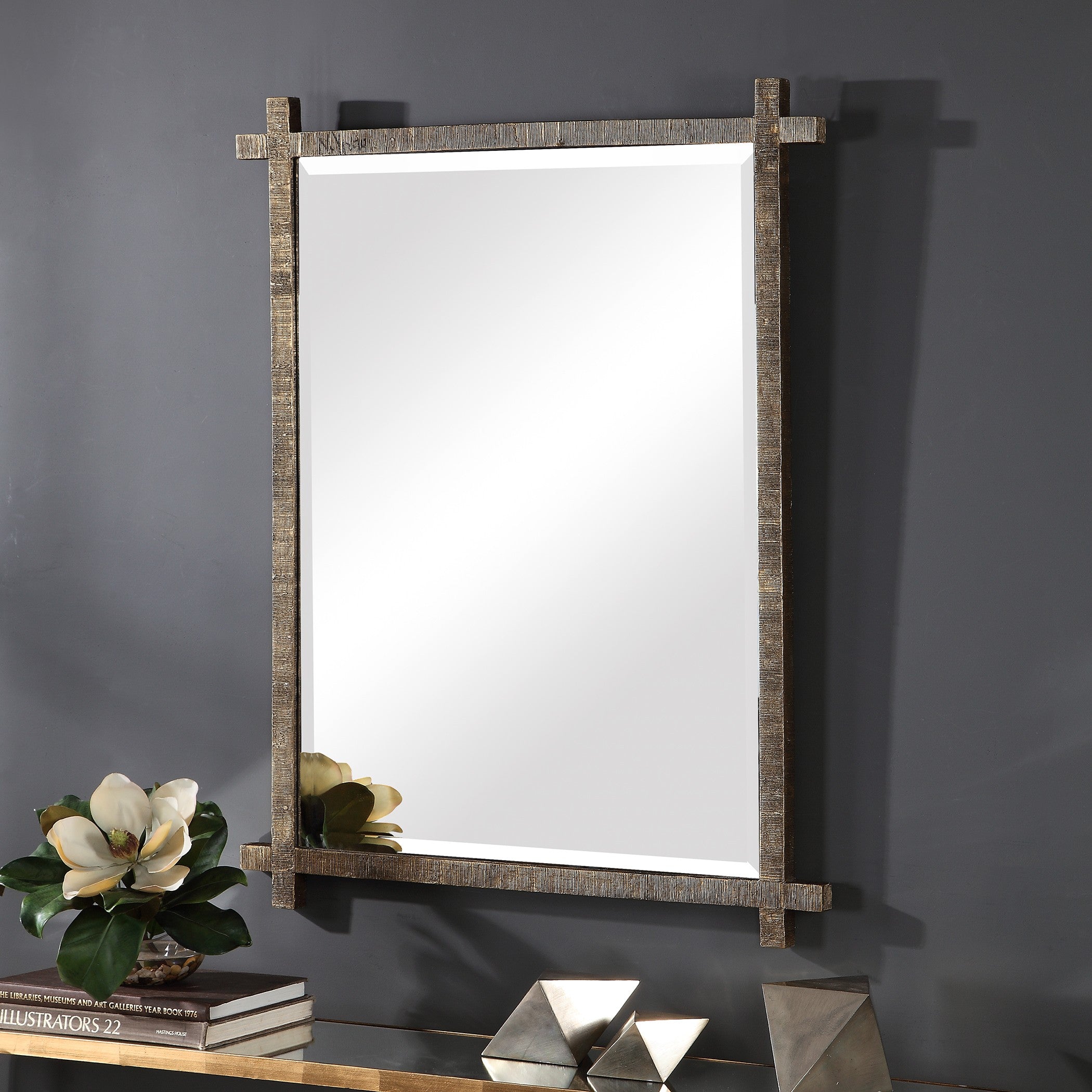 Abanu Rectangular Vanity Mirror in Gold by Uttermost