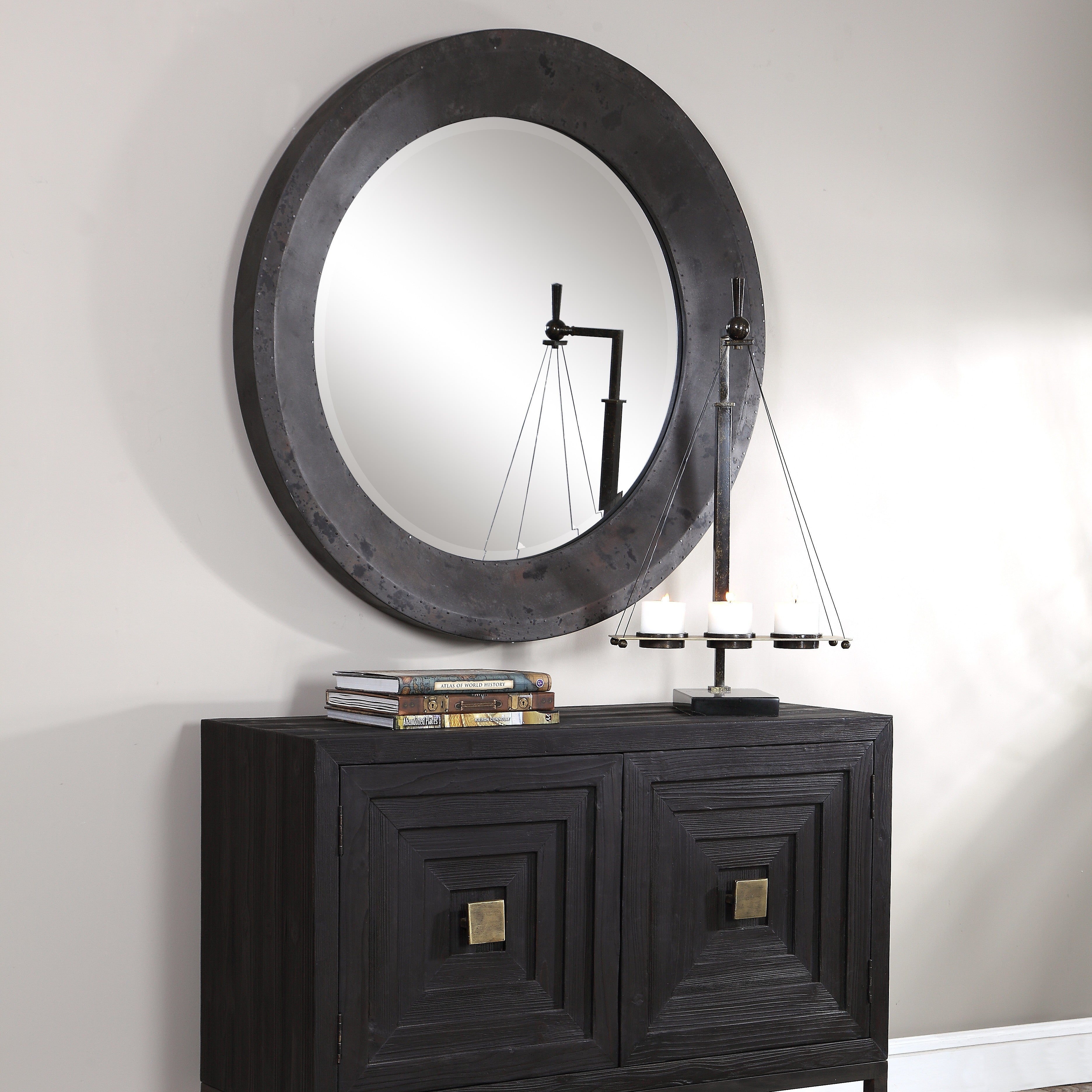 Frazier Round Industrial Mirror by Uttermost