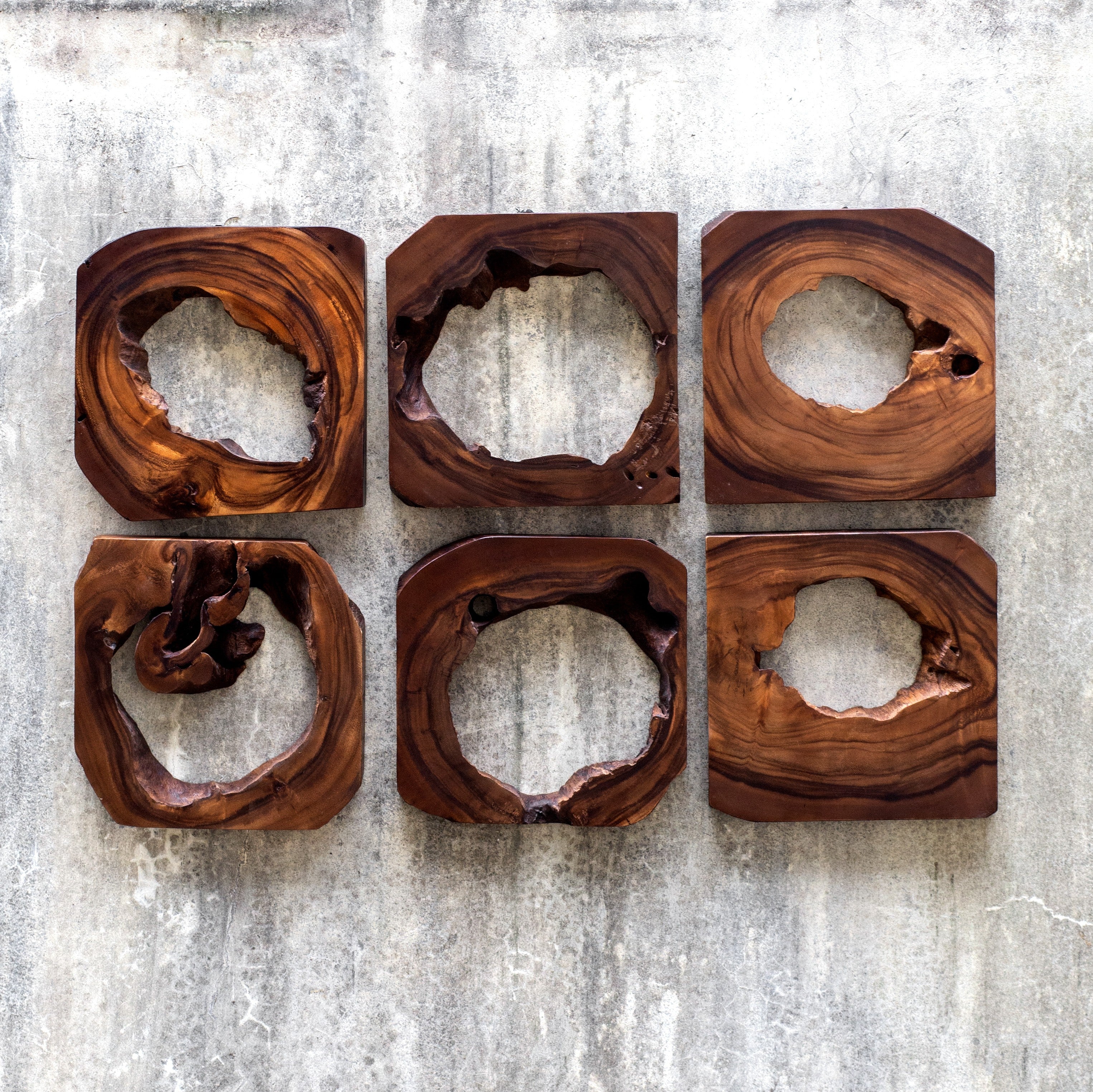 Adlai Wood Wall Art - Set of 6 by Uttermost