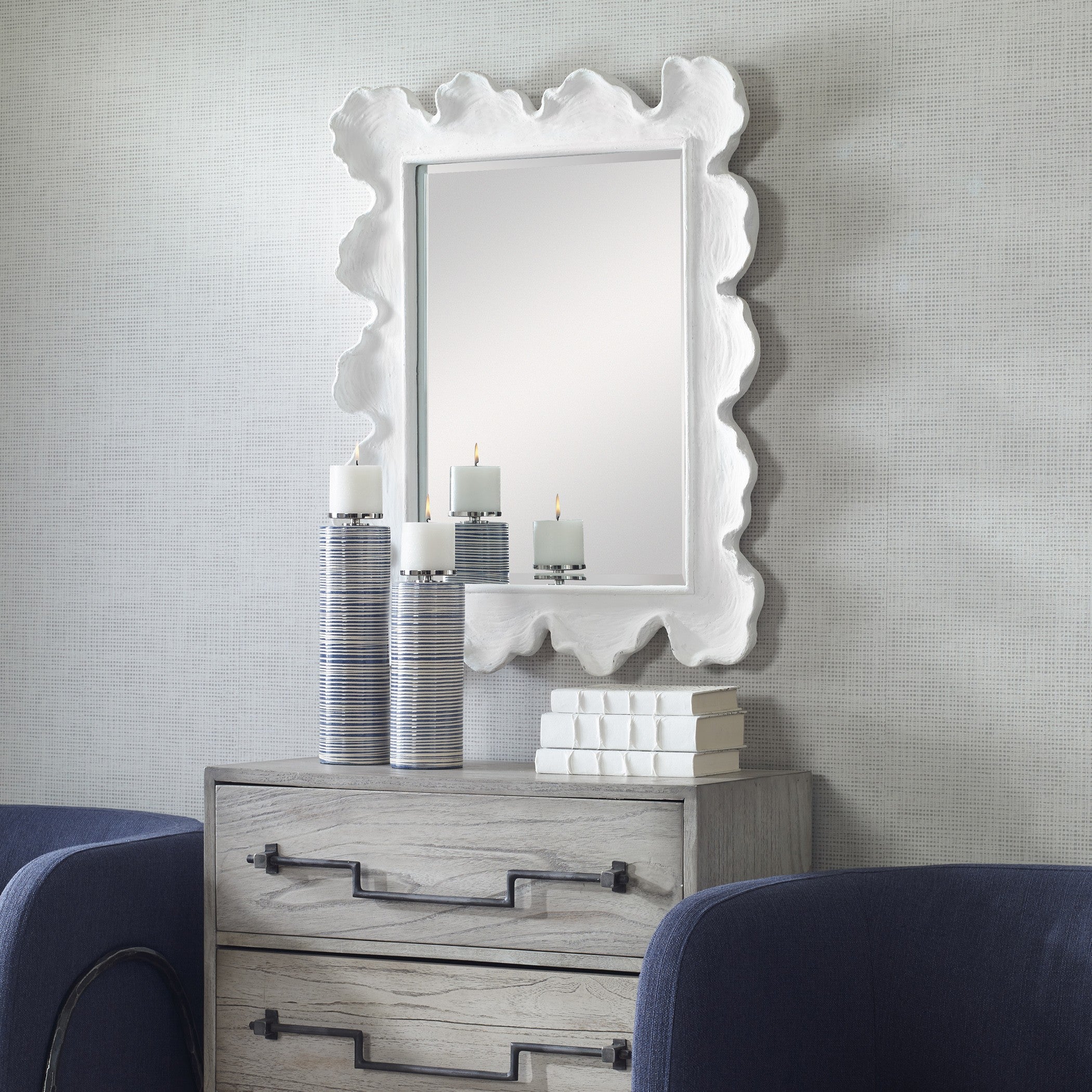 Sea Coral Coastal Mirror by Uttermost