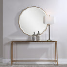Aneta Gold Round Mirror by Uttermost