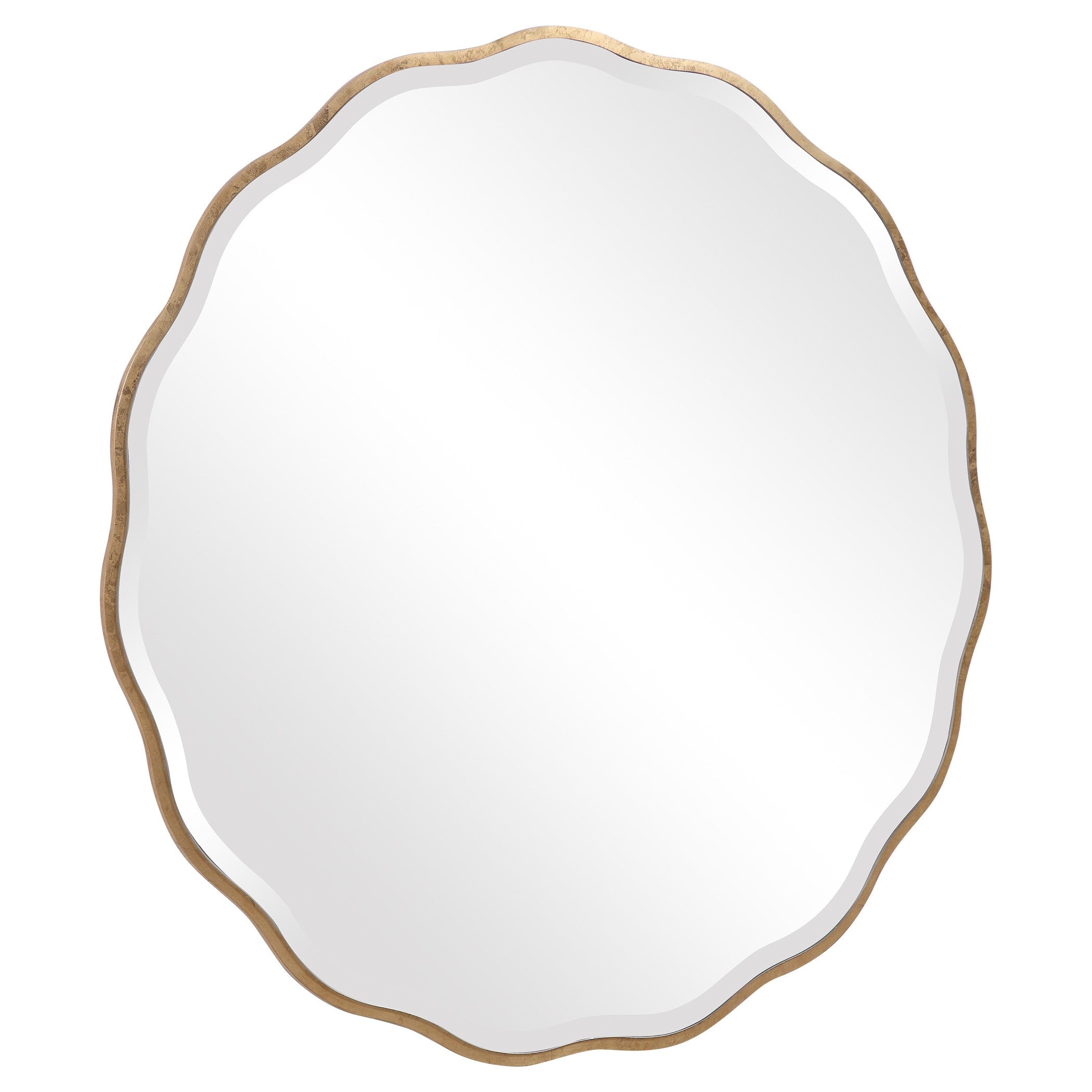 Aneta Gold Round Mirror by Uttermost