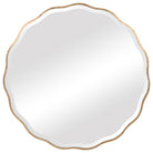 Aneta Gold Round Mirror by Uttermost