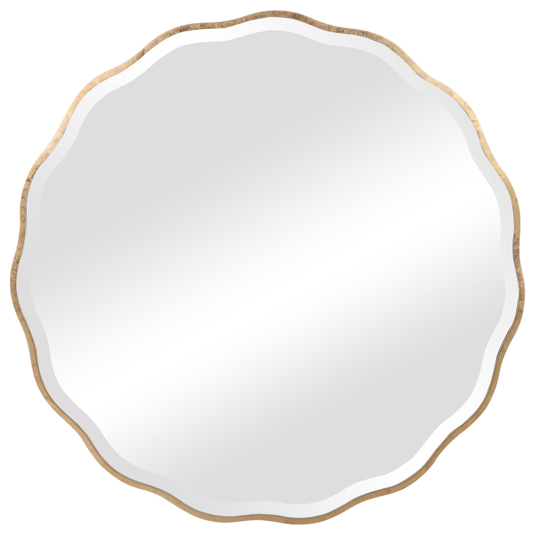 Aneta Gold Round Mirror by Uttermost