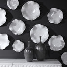 Abella Ceramic Wall-Mounted Bowls in White - Set of 3 by Uttermost