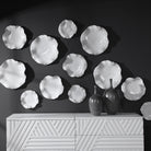 Abella Ceramic Wall-Mounted Bowls in White - Set of 3 by Uttermost