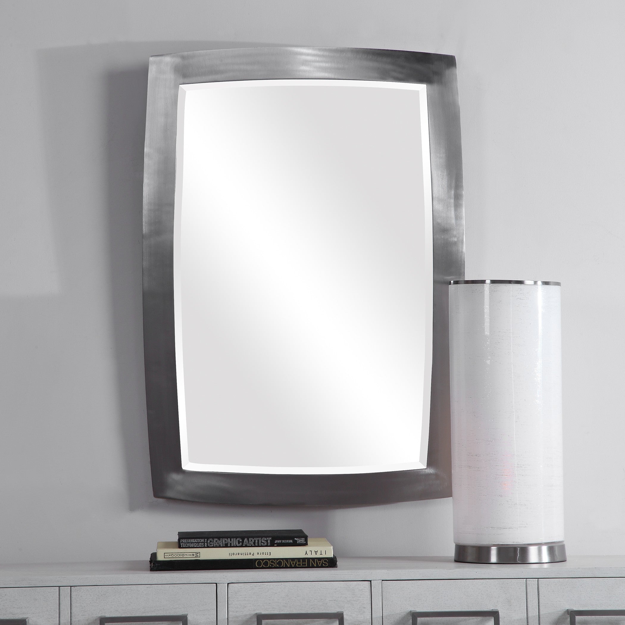 Haskill Brushed Nickel Mirror by Uttermost