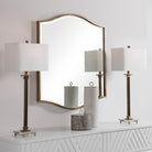 Cerise Square Mirror in Gold by Uttermost