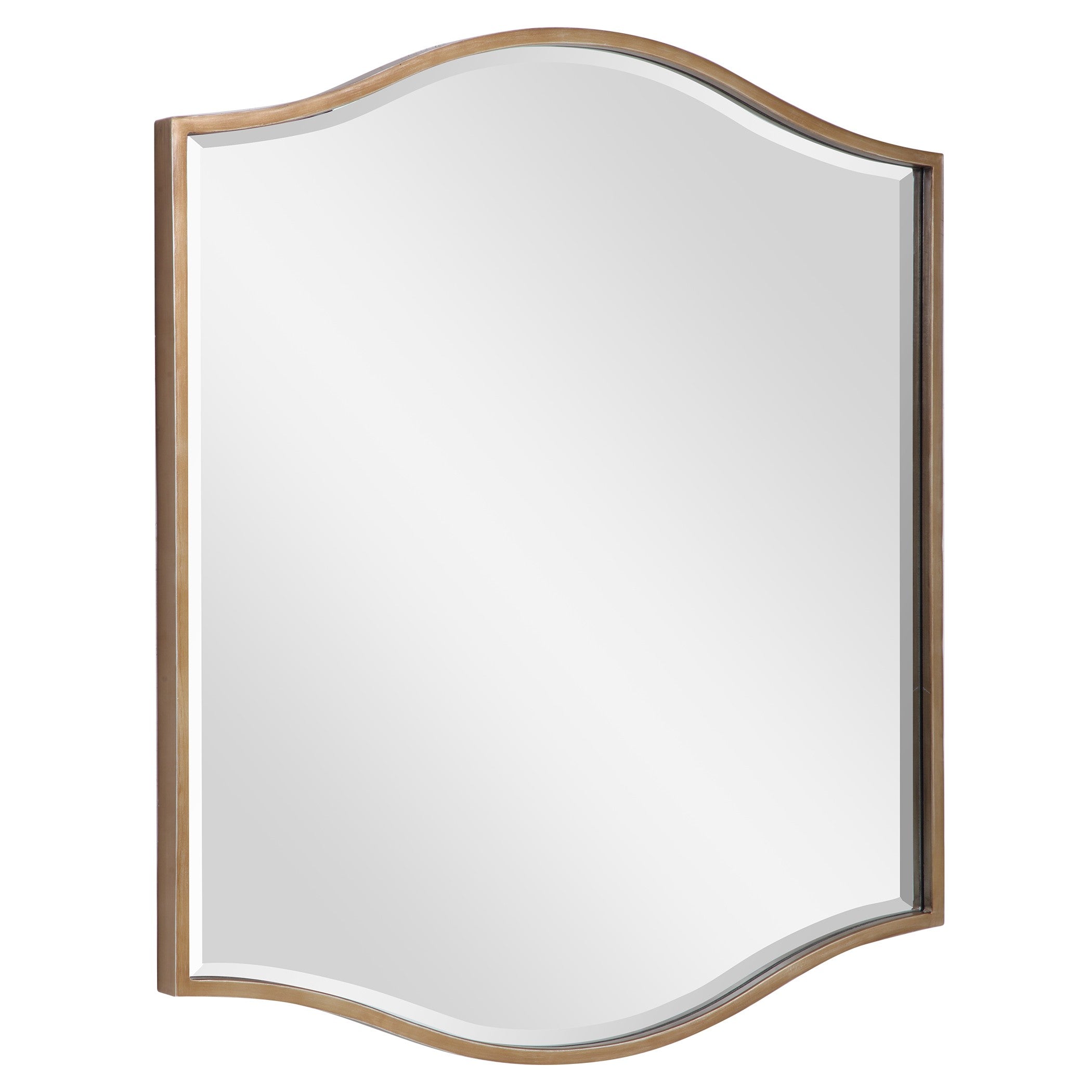 Cerise Square Mirror in Gold by Uttermost