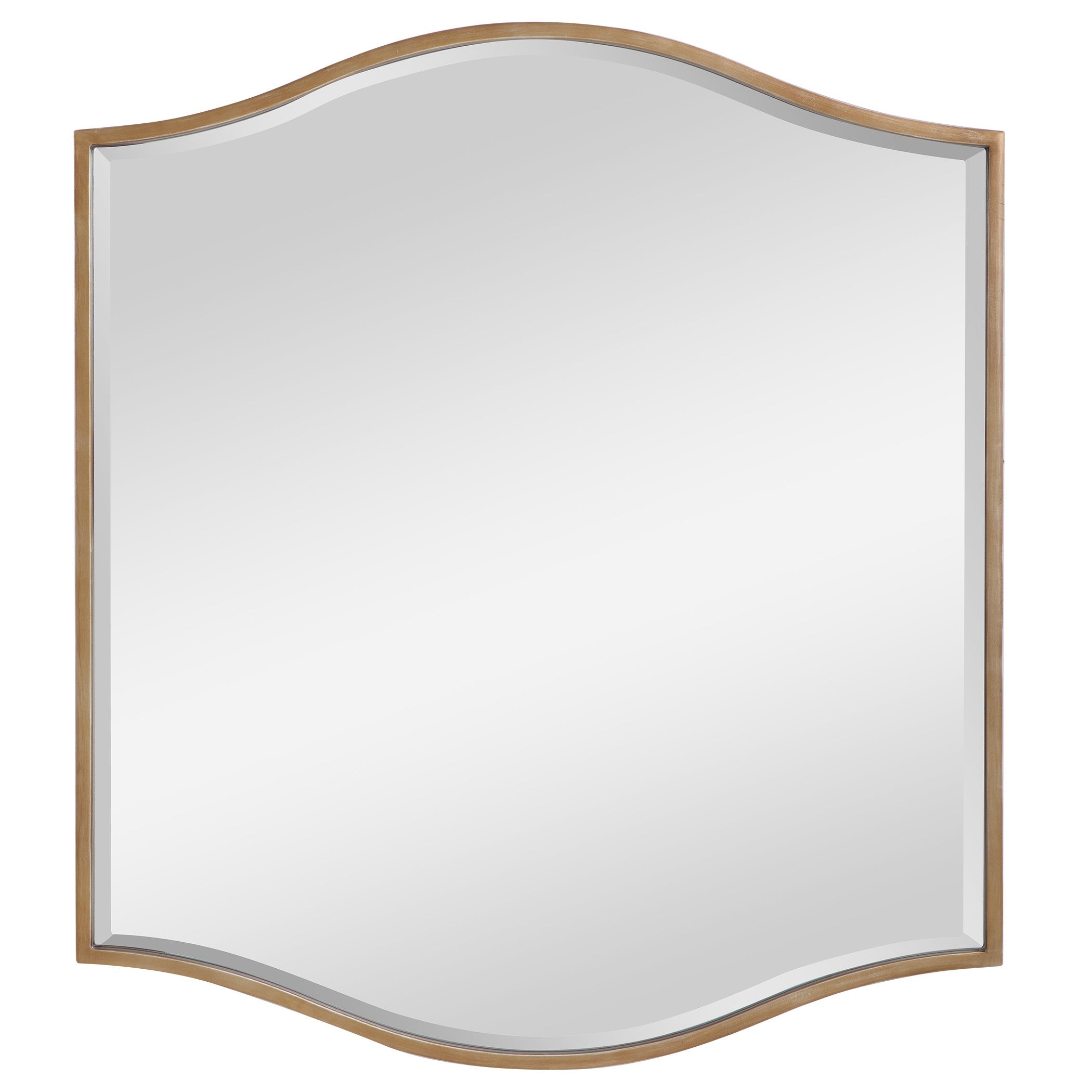 Cerise Square Mirror in Gold by Uttermost