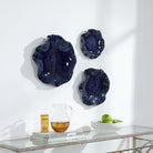Abella Ceramic Wall-Mounted Bowls in Blue - Set of 3 by Uttermost