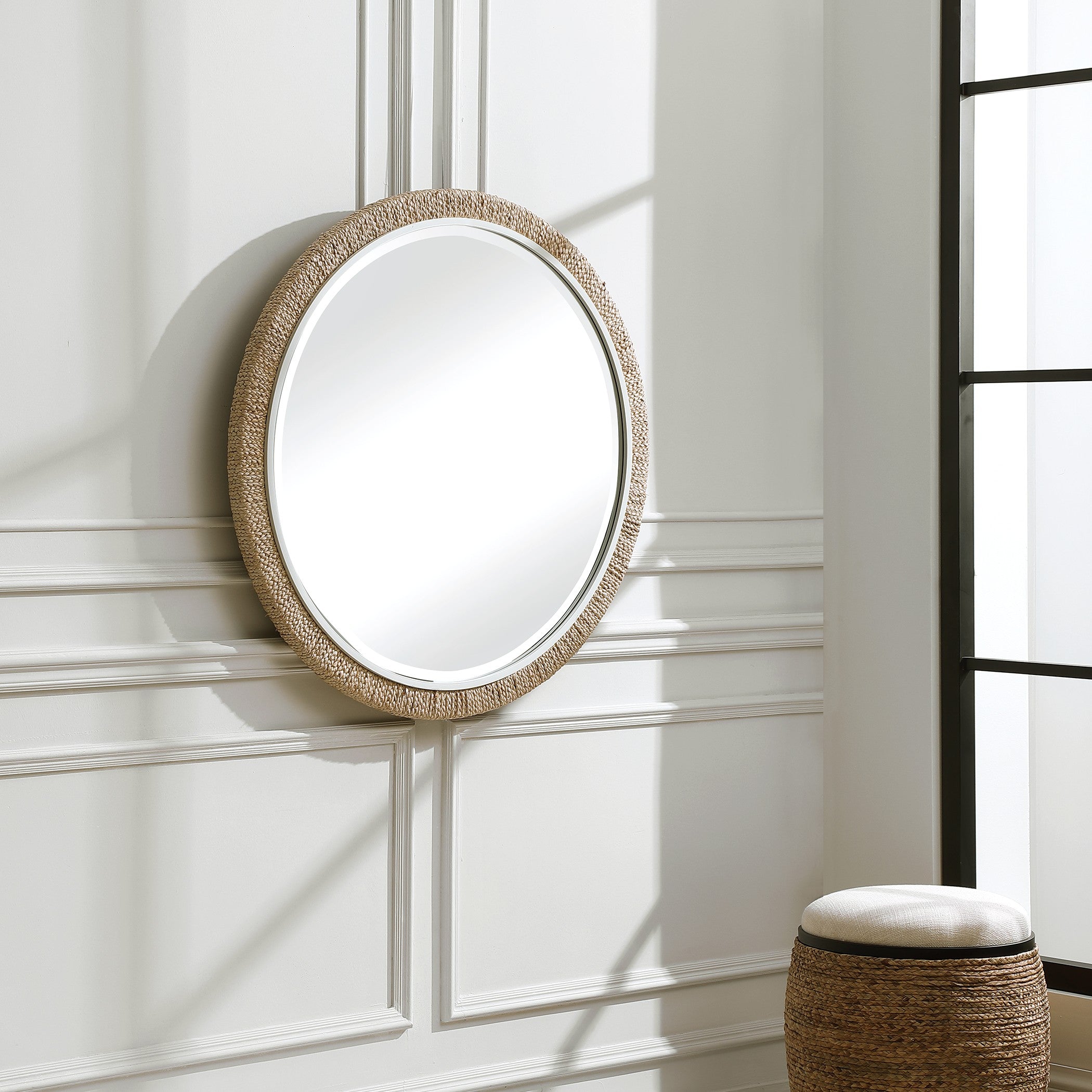 Carbet Round Rope Mirror by Uttermost