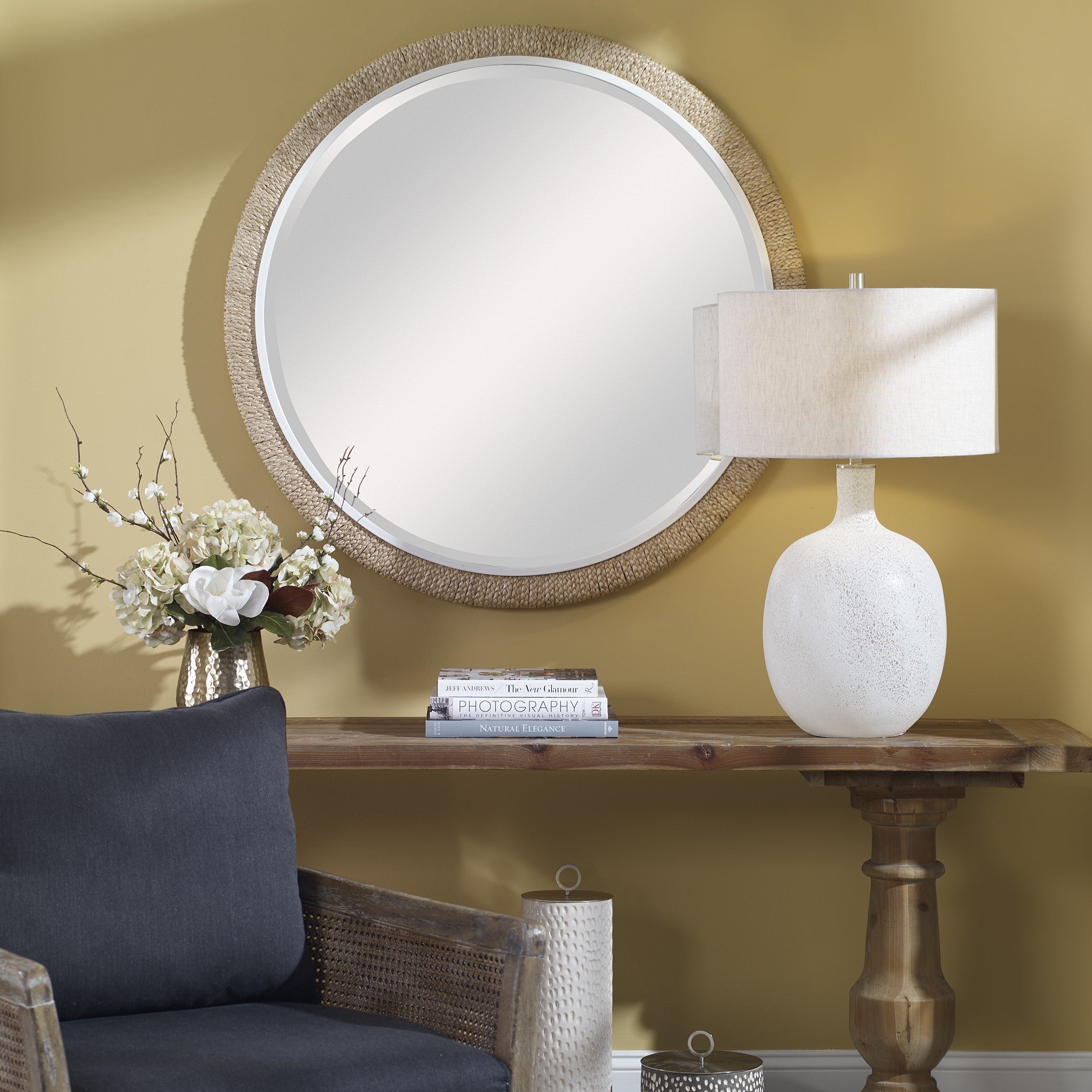 Carbet Round Rope Mirror by Uttermost