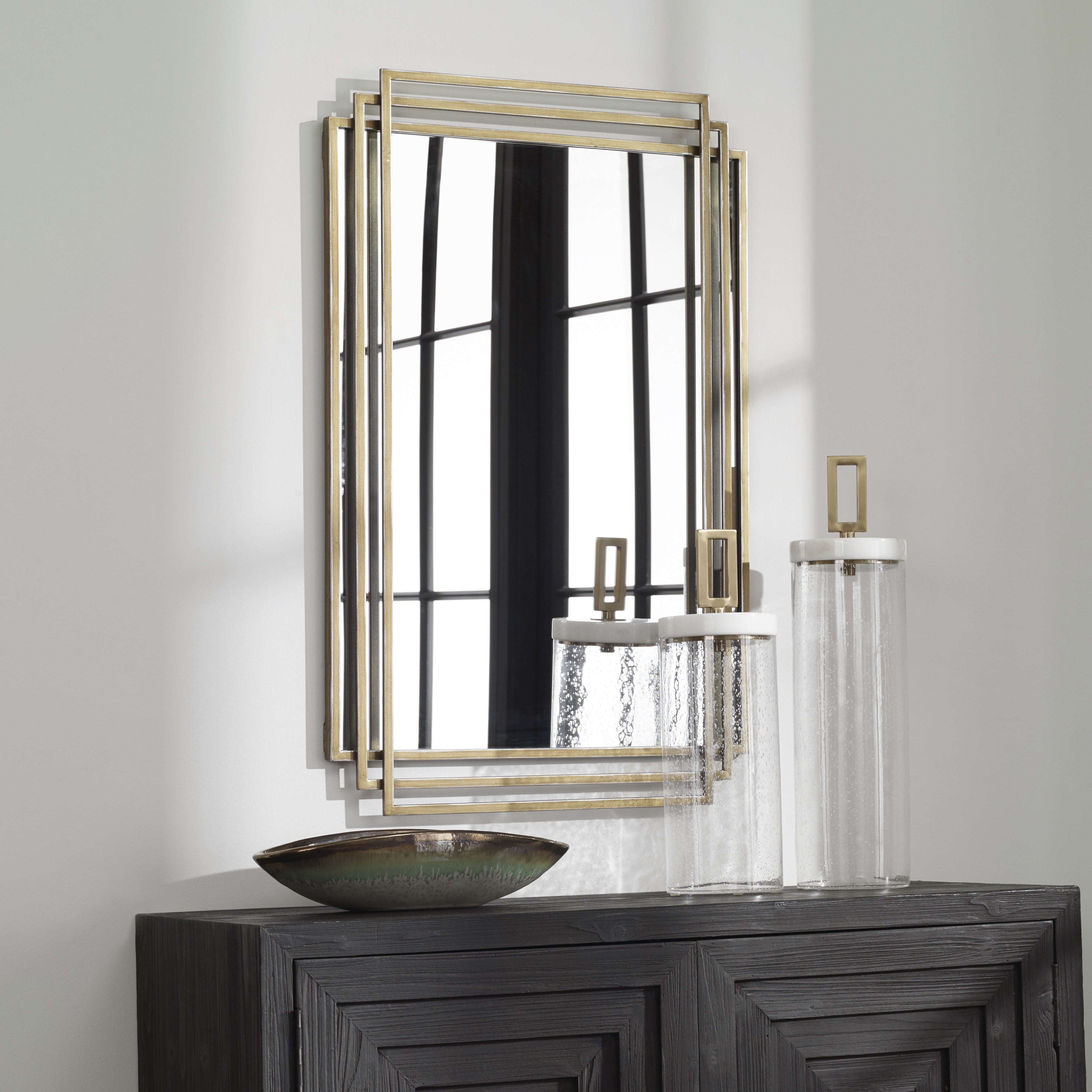Amherst Brushed Gold Mirror by Uttermost