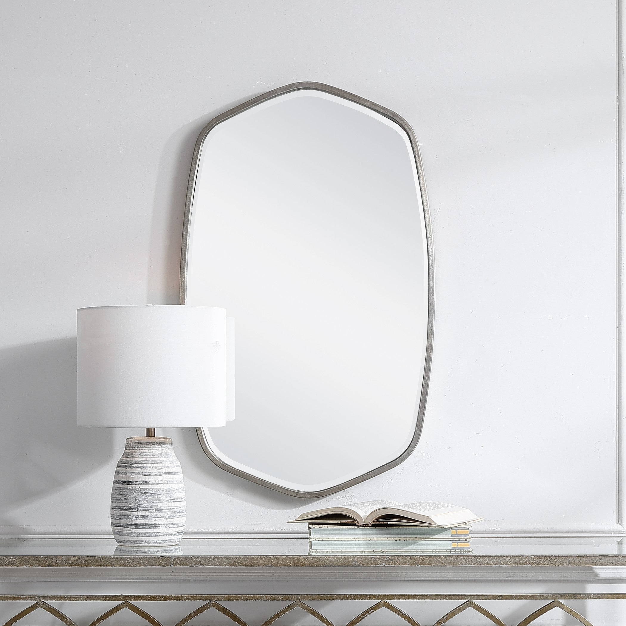 Duronia Brushed Silver Mirror by Uttermost