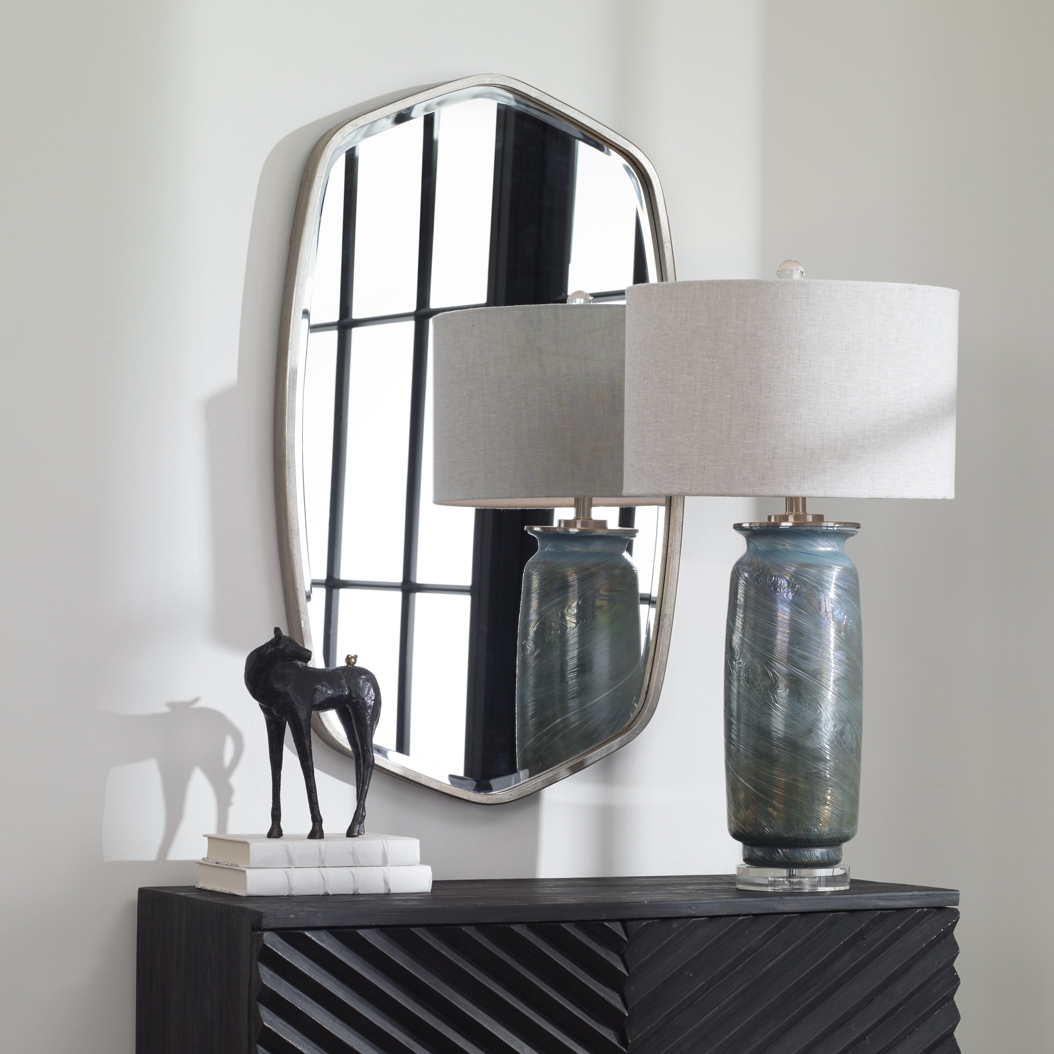 Duronia Brushed Silver Mirror by Uttermost