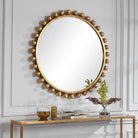 Cyra Gold Round Mirror by Uttermost