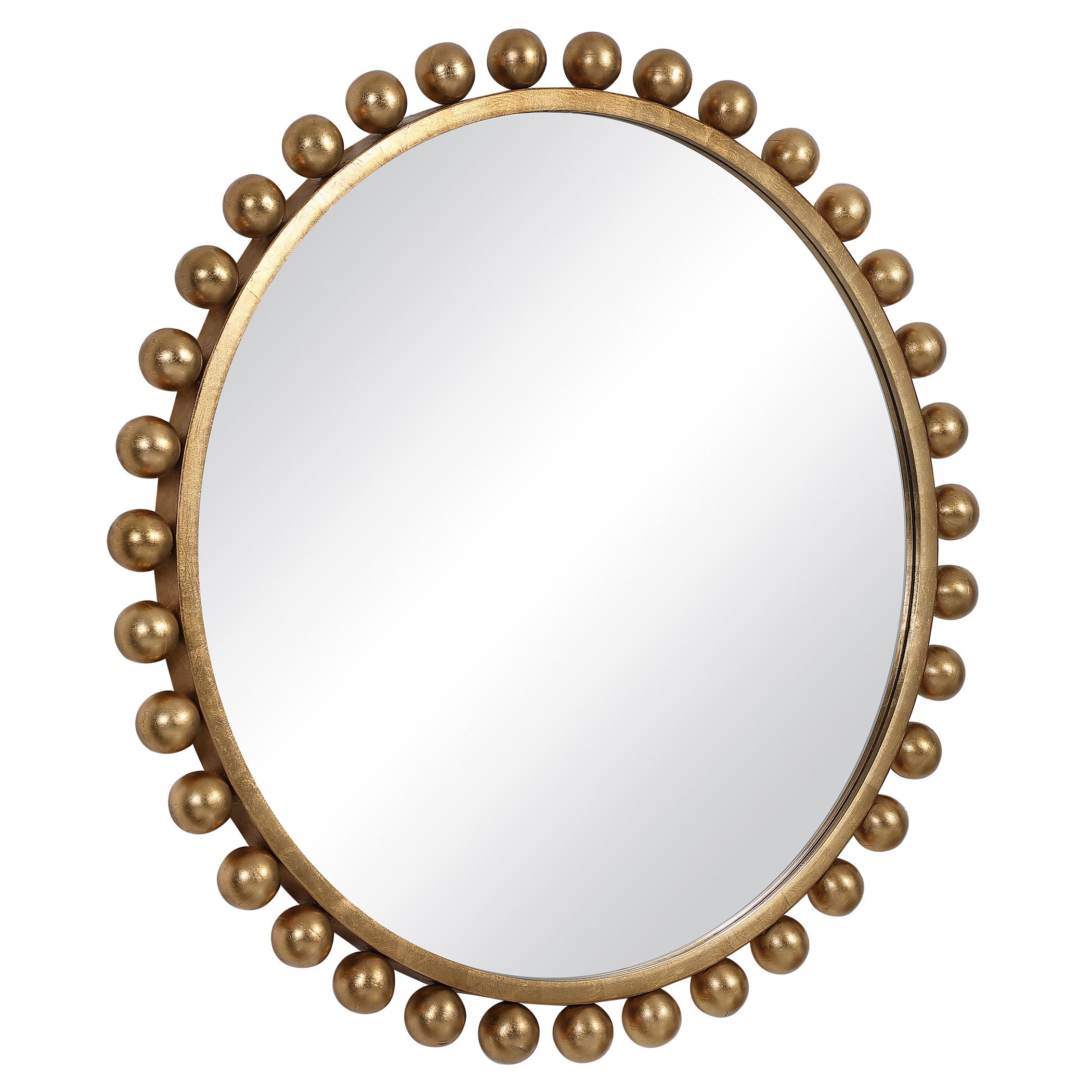 Cyra Gold Round Mirror by Uttermost