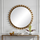 Cyra Gold Round Mirror by Uttermost