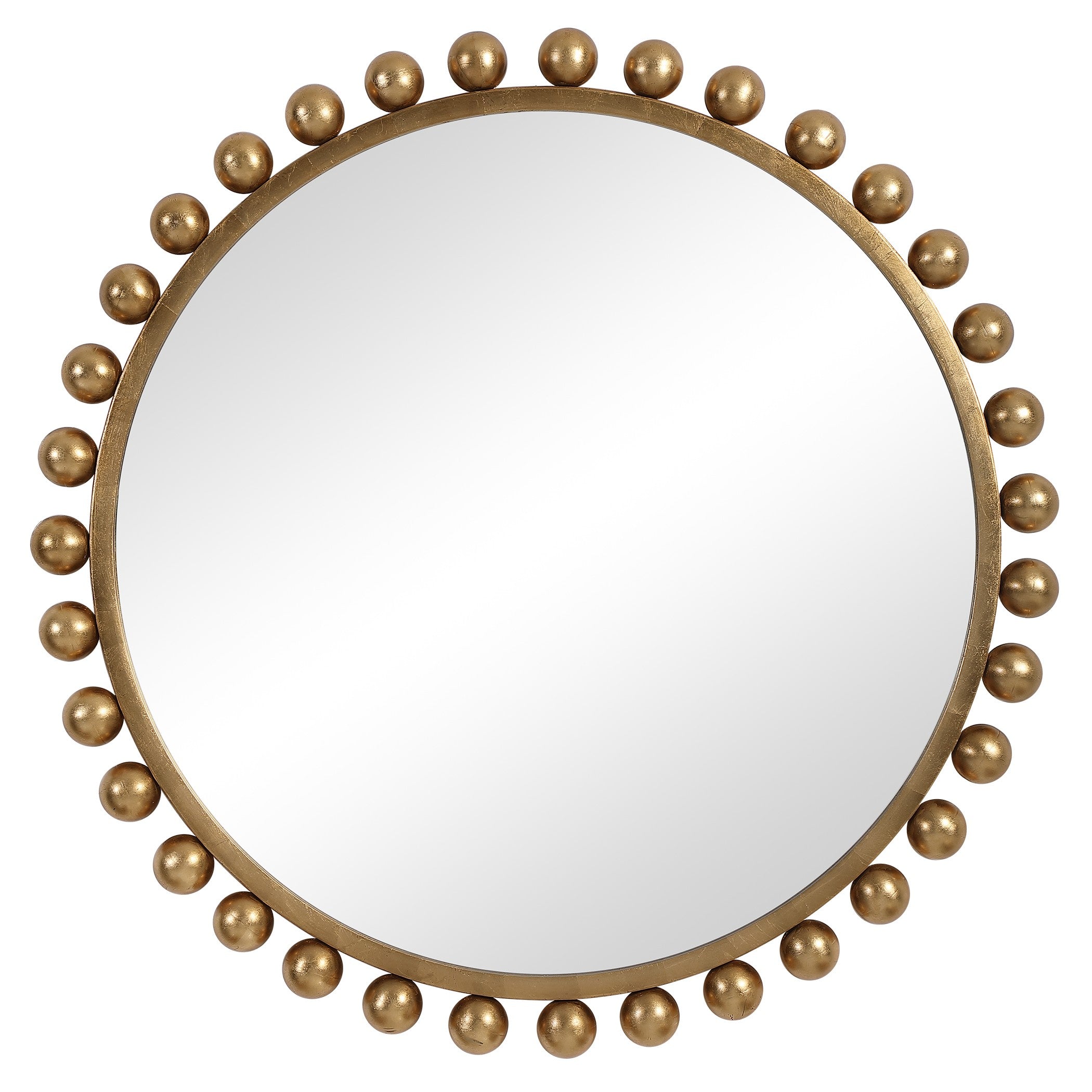 Cyra Gold Round Mirror by Uttermost