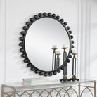 Cyra Black Round Mirror by Uttermost