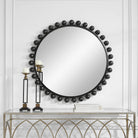Cyra Black Round Mirror by Uttermost