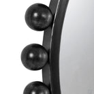 Cyra Black Round Mirror by Uttermost