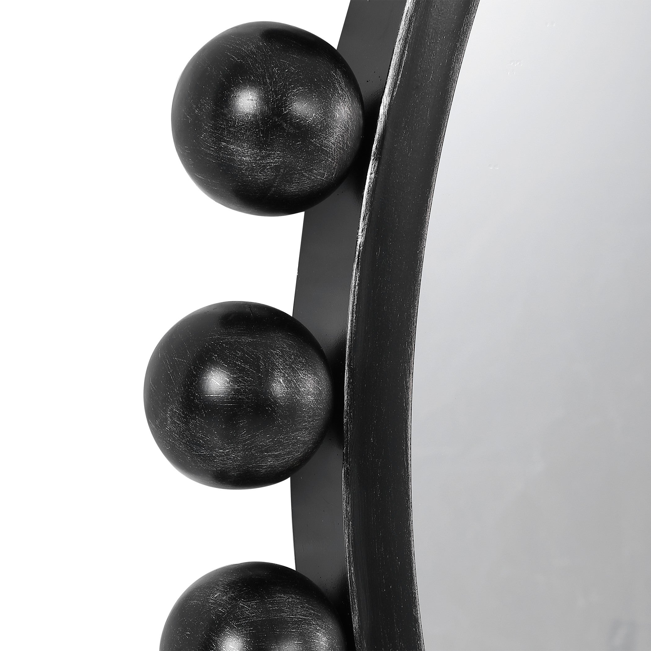 Cyra Black Round Mirror by Uttermost