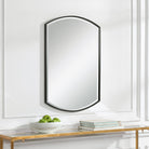 Shield Shaped Iron Mirror by Uttermost